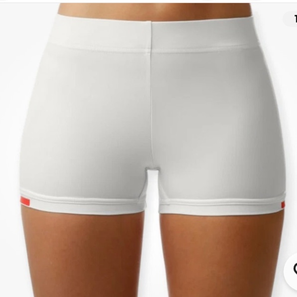 Stella McCartney and Adidas collab Barricade white tennis micro booty shorts L
